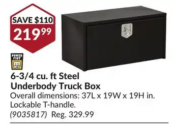 Princess Auto 6-3/4 cu. ftSteel Underbody Truck Box offer