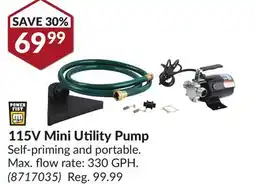 Princess Auto 115V Mini Utility Pump offer