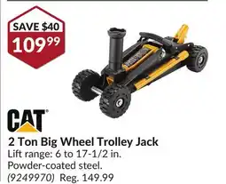 Princess Auto 2 Ton Big Wheel Trolley Jack offer