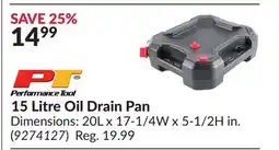 Princess Auto 15 Litre Oil Drain Pan offer