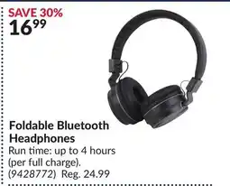 Princess Auto Foldable Bluetooth Headphones offer