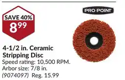 Princess Auto 4-1/2 in. Ceramic Stripping Disc offer