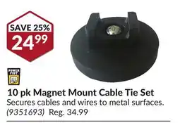Princess Auto 10 pk Magnet Mount Cable Tie Set offer