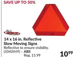 Princess Auto 14 x 16 in. Reflective Slow Moving Signs- ABS offer