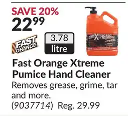 Princess Auto Fast Orange Xtreme Pumice Hand Cleaner offer