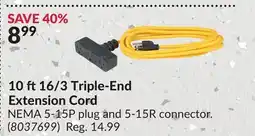 Princess Auto 10 ft16/3 Triple-End Extension Cord offer