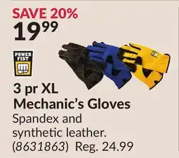 Princess Auto 3 pr XL Mechanic's Gloves offer