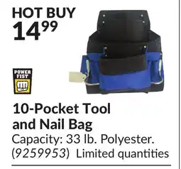 Princess Auto 10-Pocket Tool and Nail Bag offer