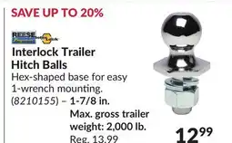 Princess Auto Interlock Trailer Hitch Balls offer
