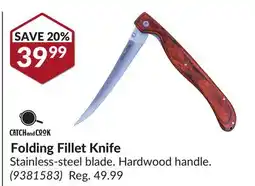 Princess Auto Folding Fillet Knife offer