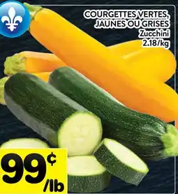Supermarché PA COURGETTES VERTES, JAUNES OU GRISES | ZUCCHINI offer