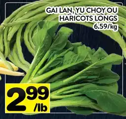 Supermarché PA GAI LAN, YU CHOY OU | HARICOTS LONGS offer