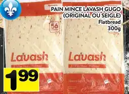 Supermarché PA PAIN MINCE LAVASH GUGO (ORIGINAL OU SEIGLE) | Flatbread offer