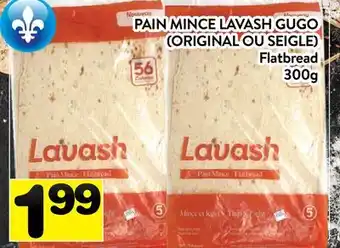Supermarché PA PAIN MINCE LAVASH GUGO (ORIGINAL OU SEIGLE) | Flatbread offer