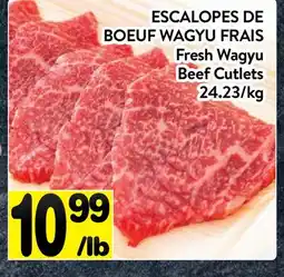 Supermarché PA ESCALOPES DE BOEUF WAGYU FRAIS | Fresh Wagyu Beef Cutlets offer