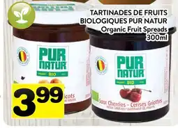 Supermarché PA TARTINADES DE FRUITS BIOLOGIQUES PUR NATUR | ORGANIC FRUIT SPREADS offer