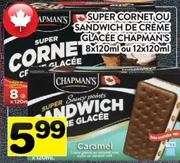 Supermarché PA SUPER CORNET OU SANDWICH DE CRÈME GLACÉE CHAPMAN'S offer
