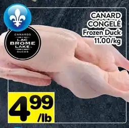 Supermarché PA CANARD CONGELÉ | Frozen Duck offer