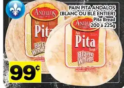 Supermarché PA PAIN PITA ANDALOS (BLANC OU BLÉ ENTIER) | PITA BREAD offer