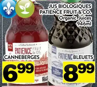 Supermarché PA JUS BIOLOGIQUES PATIENCE FRUIT & CO. | Organic Juices offer
