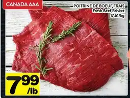 Supermarché PA POITRINE DE BOEUF FRAIS | FRESH BEEF BRISKET offer