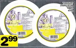 Supermarché PA YOGOURT (VANILLE) PA | PA Yogurt offer