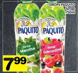 Supermarché PA SIROPS PAQUITO | PAQUITO Syrups offer