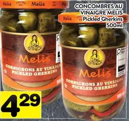 Supermarché PA CONCOMBRES AU VINAIGRE MELIS | MELIS Pickled Gherkins offer