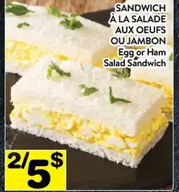 Supermarché PA SANDWICH À LA SALADE AUX OEUFS OU JAMBON | Egg or Ham Salad Sandwich offer