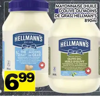 Supermarché PA MAYONNAISE (HUILE D'OLIVE OU MOINS DE GRAS) HELLMAN'S offer
