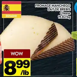 Supermarché PA FROMAGE MANCHEGO LAIT DE BREBIS | CHEESE offer