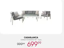 Meubles RD Casablanca - Aluminium Outdoor Conversation Set with Coffee Table - 4 pcs offer