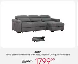 Meubles RD John - Power Sectional with Sliders and Chaise offer