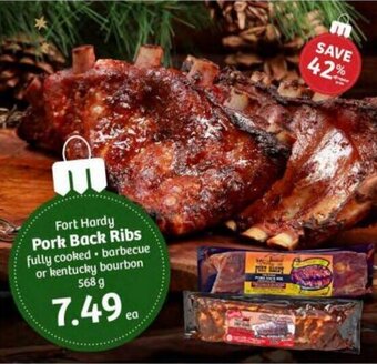 Market Place IGA Pork back ribs offer