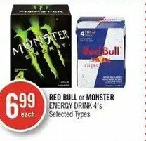 Shoppers Drug Mart Red bull or monster offer