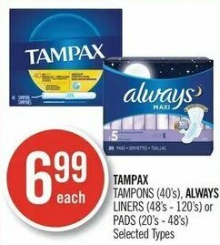 Shoppers Drug Mart Tampax offer