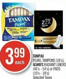 Shoppers Drug Mart Tampax offer