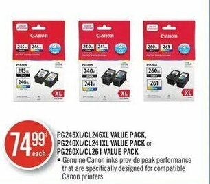 Shoppers Drug Mart PG245XL/CL246XL value pack offer