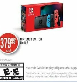 Shoppers Drug Mart Nintendo switch offer
