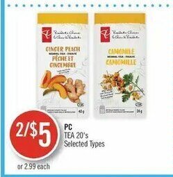 Shoppers Drug Mart Tea 20's offer