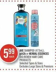 Shoppers Drug Mart Axe Shampoo offer