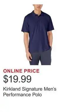 Costco Kirkland Signature Men's Performance Polo offer