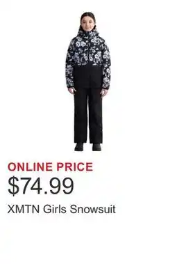 Costco XMTN Girls Snowsuit offer