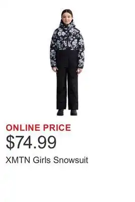 Costco XMTN Girls Snowsuit offer