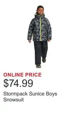Costco Stormpack Sunice Boys Snowsuit offer