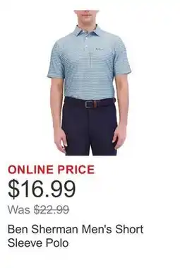 Costco Ben Sherman Men's Short Sleeve Polo offer