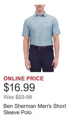 Costco Ben Sherman Men's Short Sleeve Polo offer