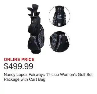 Costco Nancy Lopez Fairways 11-club Women's Golf Set Package with Cart Bag offer