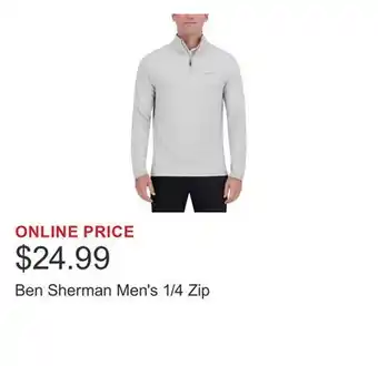 Costco Ben Sherman Men's 1/4 Zip offer