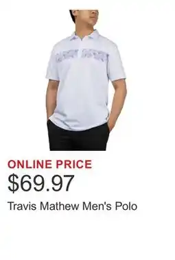 Costco Travis Mathew Men's Polo offer